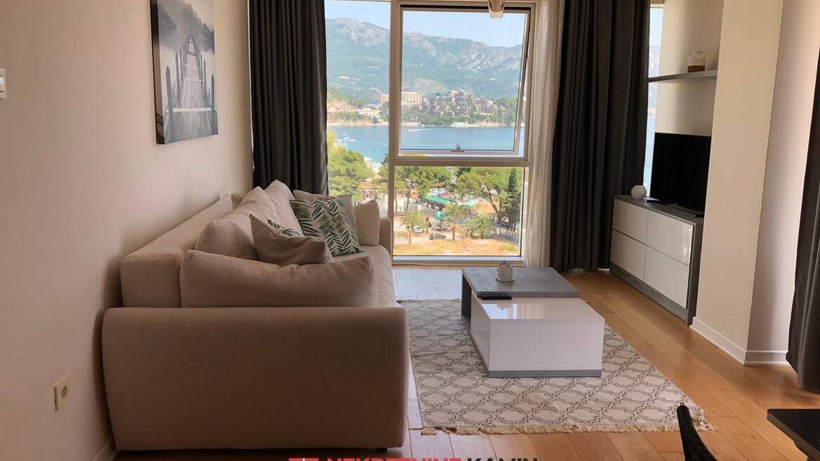 js1873  Namešten jednosoban stan sa pogledom na more, Budva, Tre Canne, Budva
