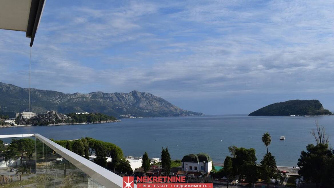 js1873  Namešten jednosoban stan sa pogledom na more, Budva, Tre Canne, Budva