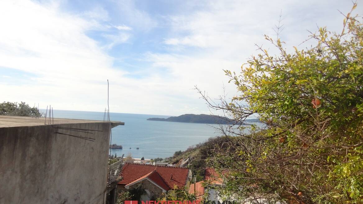 Prizemna kuća sa predivnim pogledom na more, Podličak, Budva